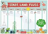 Stadt, Land, Fluss: Mit vielen lustigen Kategorien | Spieleblock mit über 90 bunten Vorlagen und vielen verschiedenen Rubriken