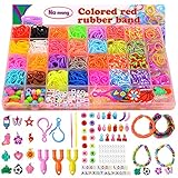 Na meng Loom Bänder Set für Kinder, Gummis für Armband Gummibänder Starterset DIY Basteln Set Weihnachten Geschenk für Mädchen/Jungs